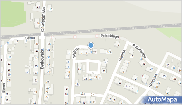 Siemianowice Śląskie, Waloszka Emanuela, 3, mapa Siemianowice Śląskie