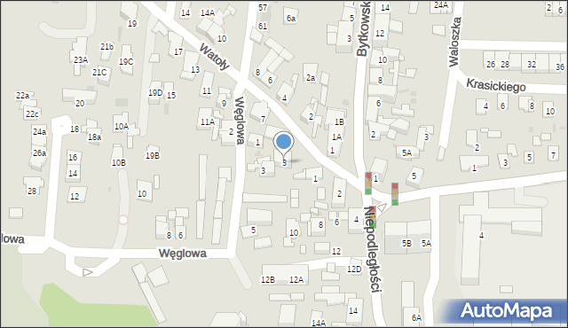 Siemianowice Śląskie, Watoły Marcina, 3, mapa Siemianowice Śląskie