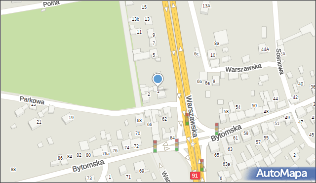 Siewierz, Warszawska, 1, mapa Siewierz