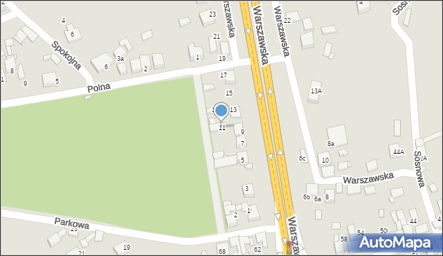 Siewierz, Warszawska, 11, mapa Siewierz