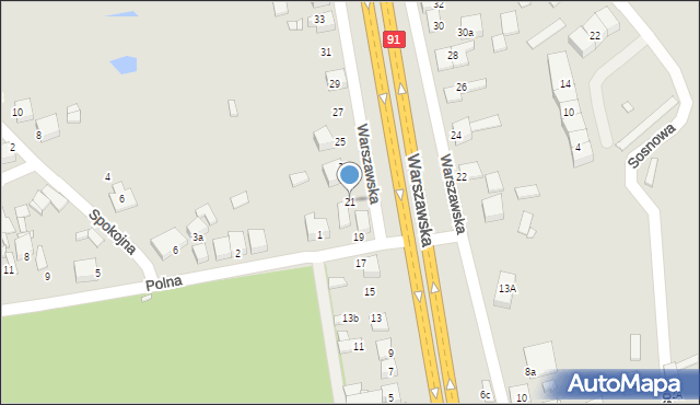 Siewierz, Warszawska, 21, mapa Siewierz