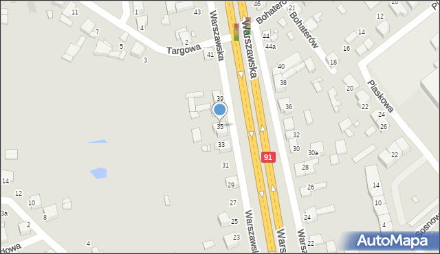 Siewierz, Warszawska, 35, mapa Siewierz