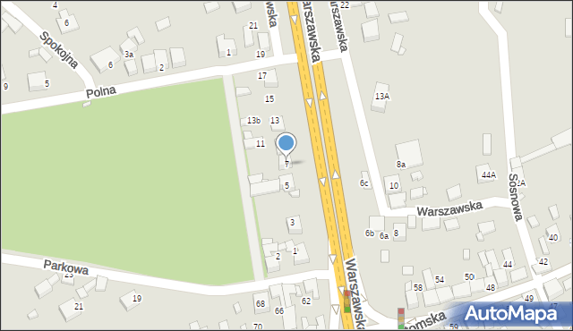 Siewierz, Warszawska, 7, mapa Siewierz