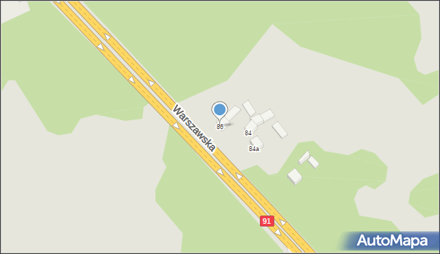 Siewierz, Warszawska, 86, mapa Siewierz