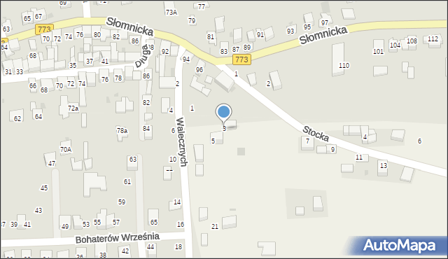 Skała, Walecznych, 3, mapa Skała