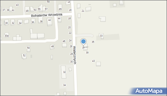 Skała, Walecznych, 37, mapa Skała