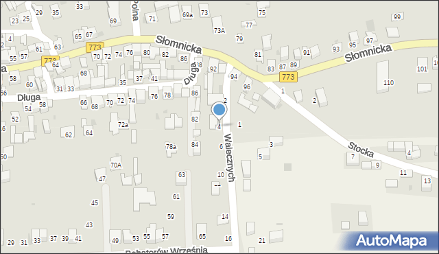 Skała, Walecznych, 4, mapa Skała