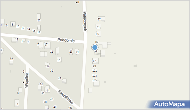 Skała, Walecznych, 95, mapa Skała