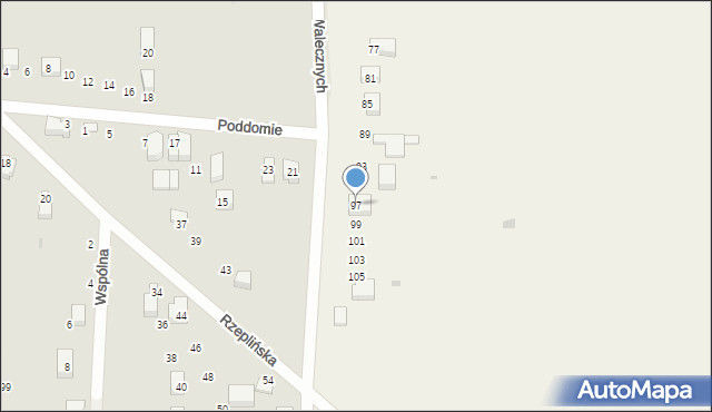 Skała, Walecznych, 97, mapa Skała