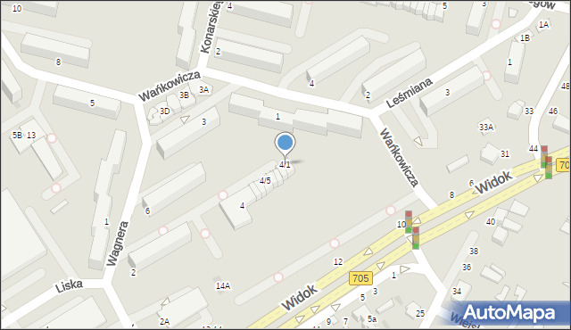 Skierniewice, Wagnera Tadeusza, dr., 4/1, mapa Skierniewic