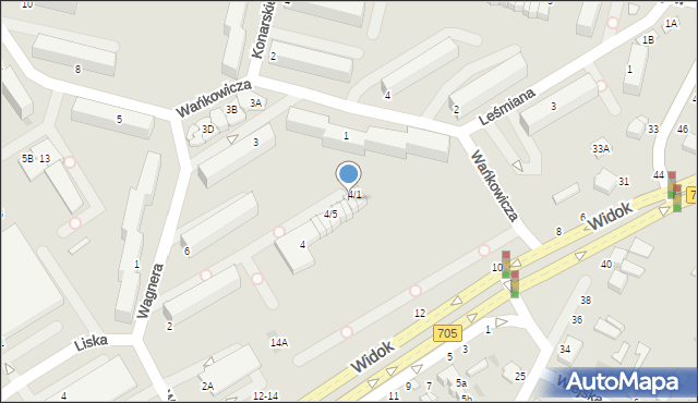 Skierniewice, Wagnera Tadeusza, dr., 4/2, mapa Skierniewic