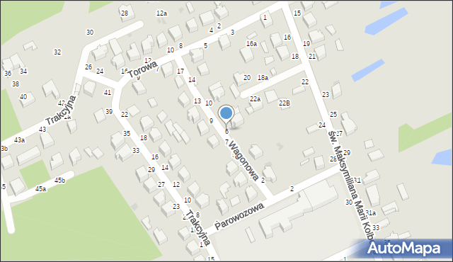 Skierniewice, Wagonowa, 6, mapa Skierniewic