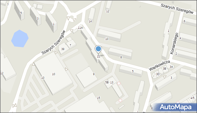 Skierniewice, Wańkowicza Melchiora, 11, mapa Skierniewic