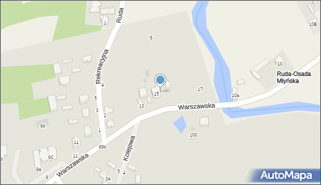 Skierniewice, Warszawska, 15a, mapa Skierniewic