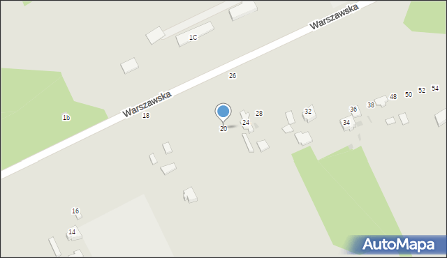 Skierniewice, Warszawska, 20, mapa Skierniewic