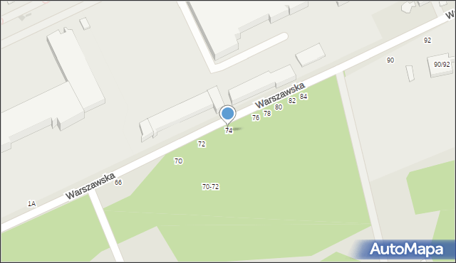 Skierniewice, Warszawska, 74, mapa Skierniewic