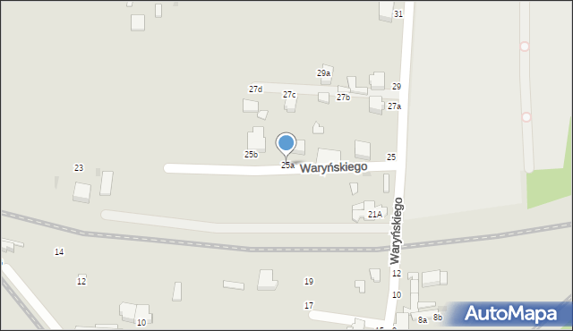 Skierniewice, Waryńskiego Ludwika, 25a, mapa Skierniewic