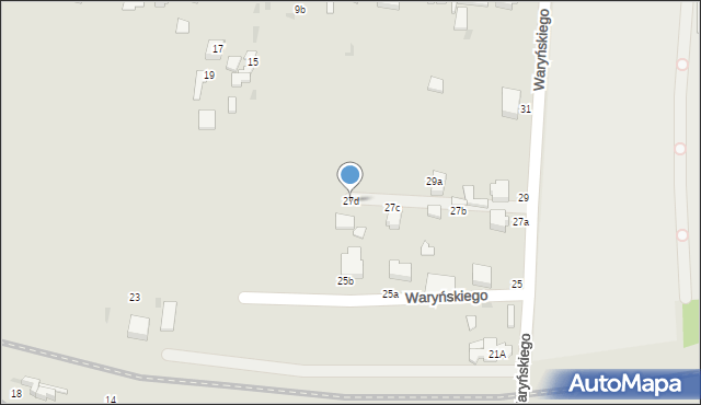 Skierniewice, Waryńskiego Ludwika, 27d, mapa Skierniewic
