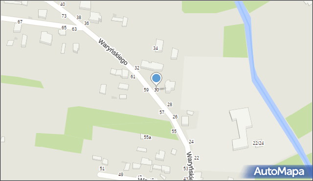 Skierniewice, Waryńskiego Ludwika, 30, mapa Skierniewic