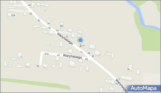 Skierniewice, Waryńskiego Ludwika, 40, mapa Skierniewic