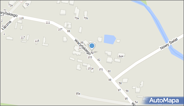 Skierniewice, Waryńskiego Ludwika, 64, mapa Skierniewic