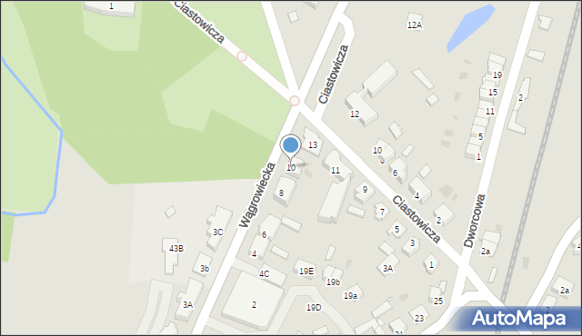 Skoki, Wągrowiecka, 10, mapa Skoki