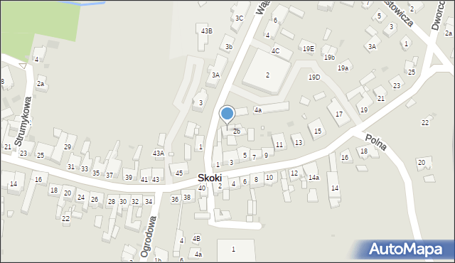 Skoki, Wągrowiecka, 2a, mapa Skoki