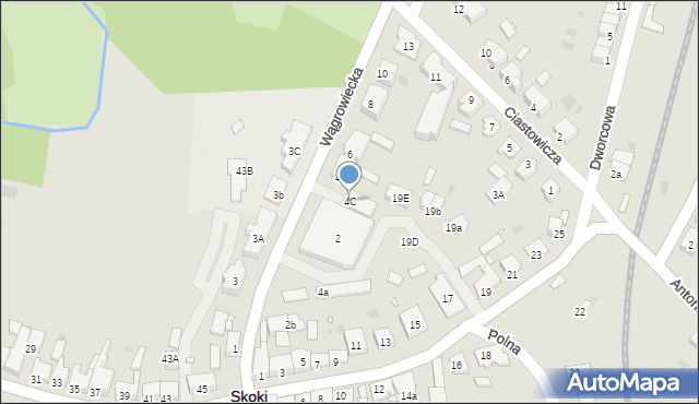 Skoki, Wągrowiecka, 4C, mapa Skoki