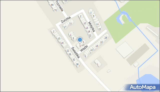 Skórzewo, Ważki, 1, mapa Skórzewo