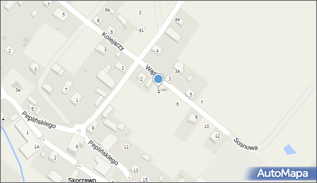 Skorzewo, Wąska, 4, mapa Skorzewo