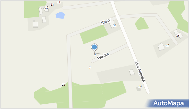 Skrzeszewo, Wąska, 6, mapa Skrzeszewo