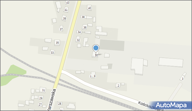 Skrzyńsko, Warszawska, 30, mapa Skrzyńsko