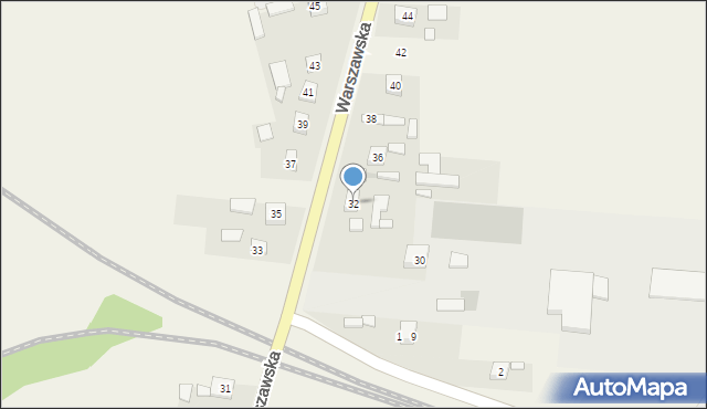 Skrzyńsko, Warszawska, 32, mapa Skrzyńsko