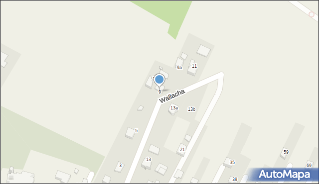 Skrzyszów, Wallacha Roberta, ks., 9, mapa Skrzyszów
