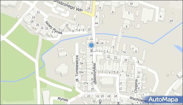 Sława, Waryńskiego Ludwika, 13, mapa Sława