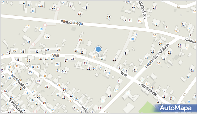 Sławków, Wał, 16, mapa Sławków