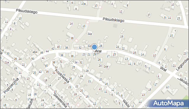 Sławków, Wał, 19, mapa Sławków