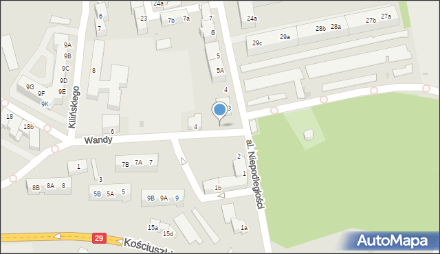 Słubice, Wandy, 2, mapa Słubice