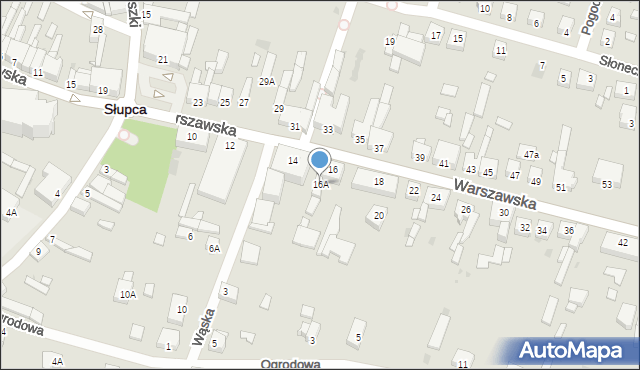 Słupca, Warszawska, 16A, mapa Słupca