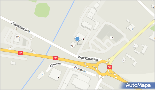 Słupca, Warszawska, 55, mapa Słupca