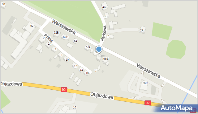 Słupca, Warszawska, 66A, mapa Słupca