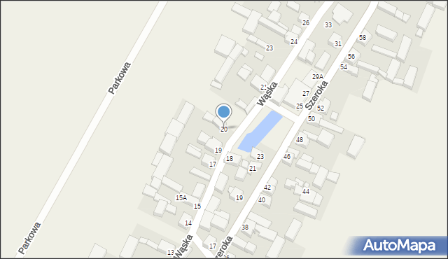 Słupia pod Kępnem, Wąska, 20, mapa Słupia pod Kępnem