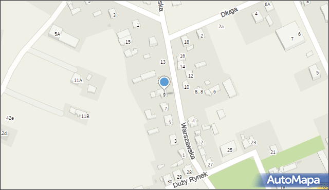 Sobienie-Jeziory, Warszawska, 9, mapa Sobienie-Jeziory