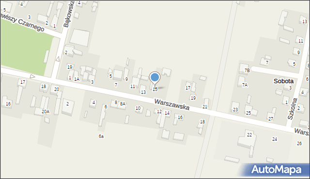 Sobota, Warszawska, 15, mapa Sobota