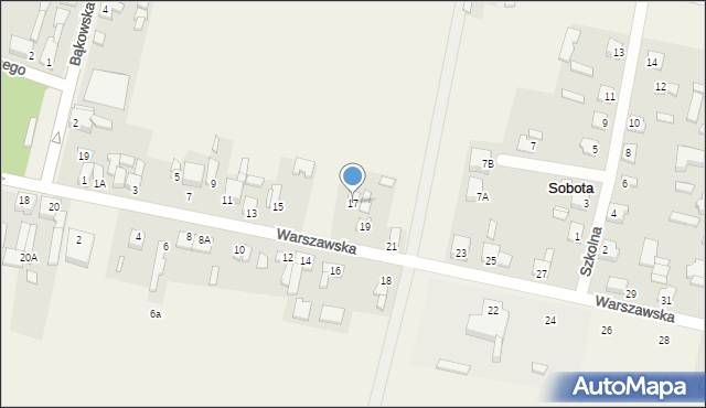 Sobota, Warszawska, 17, mapa Sobota