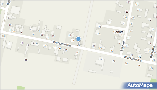 Sobota, Warszawska, 21, mapa Sobota