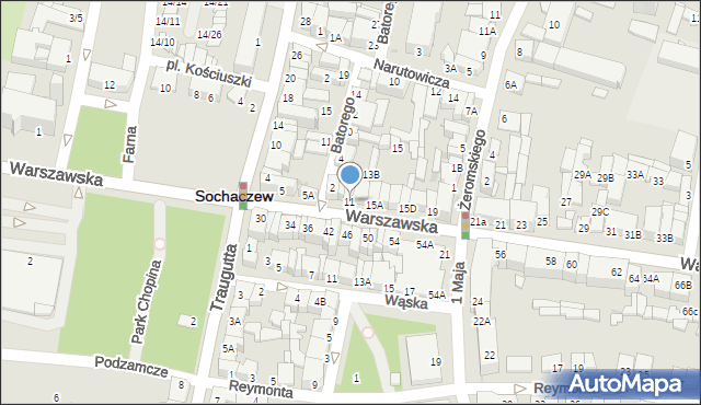 Sochaczew, Warszawska, 11, mapa Sochaczew