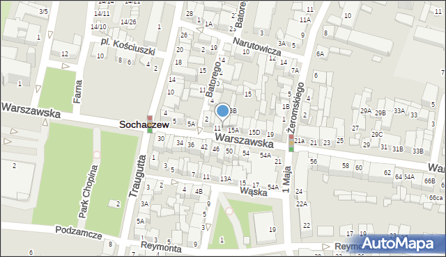 Sochaczew, Warszawska, 13, mapa Sochaczew