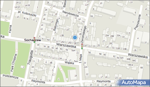 Sochaczew, Warszawska, 19, mapa Sochaczew