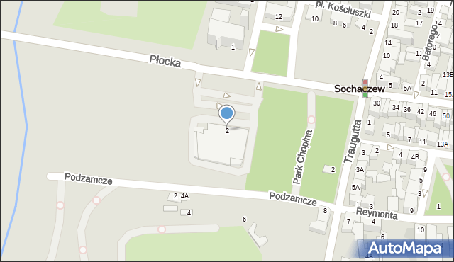 Sochaczew, Warszawska, 2, mapa Sochaczew